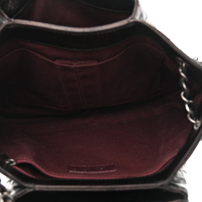 Chanel Glazed Calfskin Quilted Accordion Flap Black 6 of 9