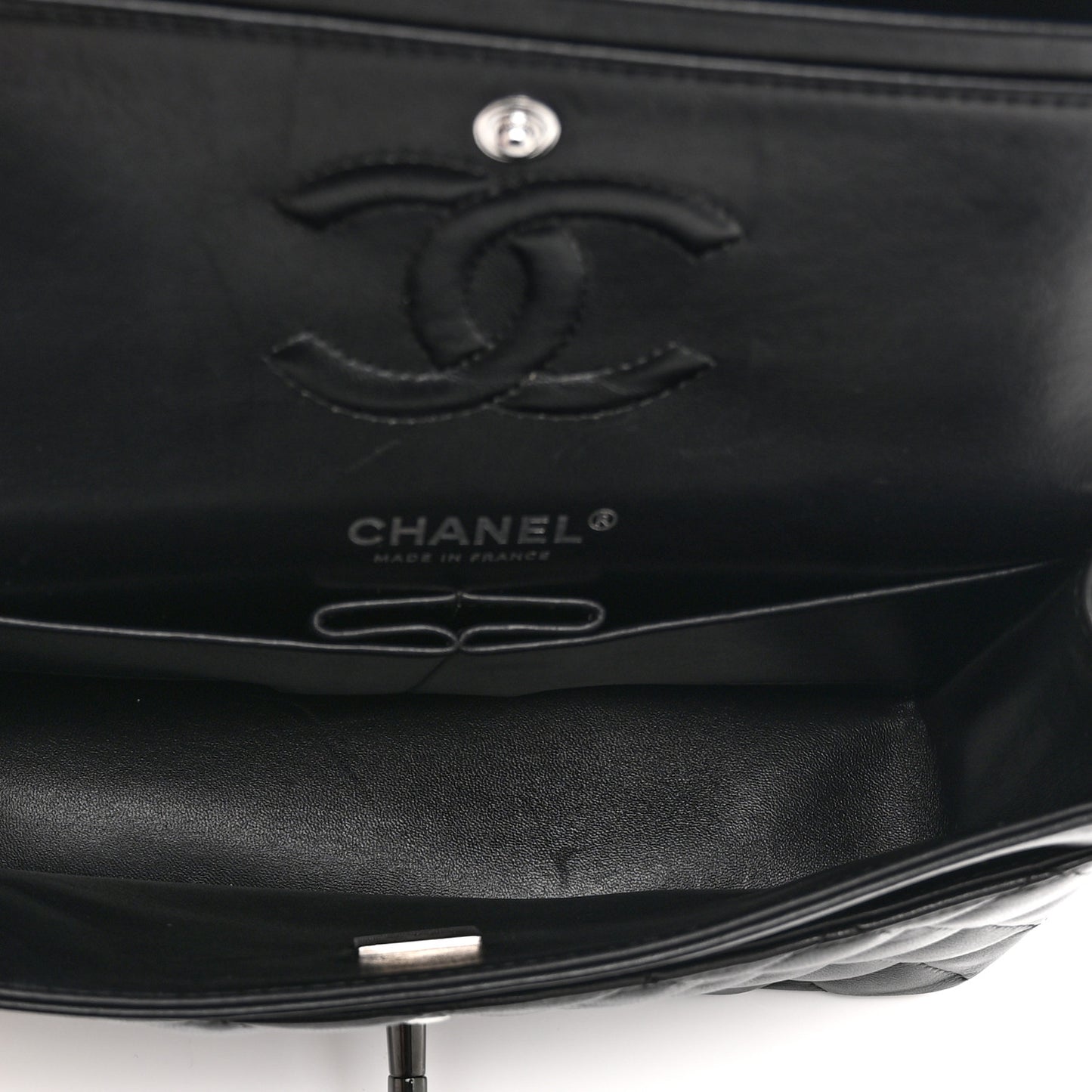 Lambskin Quilted Small Double Flap So Black