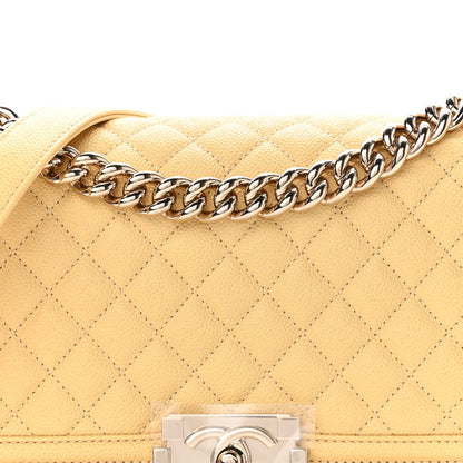 Chanel Caviar Quilted Medium Boy Flap Yellow 8 of 10