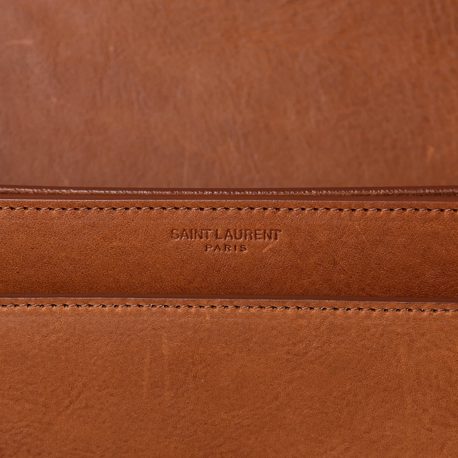 Saint Laurent Calfskin Large Monogram Sunset Tan 6 of 13