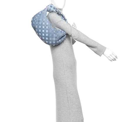 Bottega Veneta Nappa Denim Effect Intrecciato Teen Jodie Hobo Denim 2 of 9