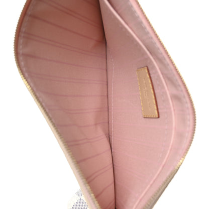 Louis Vuitton Damier Azur Neverfull MM GM Pochette Rose Ballerine 5 of 6