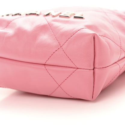 Chanel Shiny Calfskin Quilted Mini Chanel 22 Pink 10 of 10