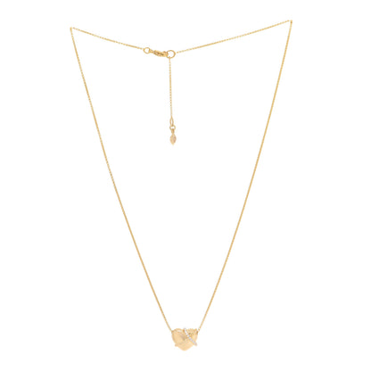 David Yurman 18K Yellow Gold Diamond Le Petit Coeur Heart Pendant Necklace 3 of 8