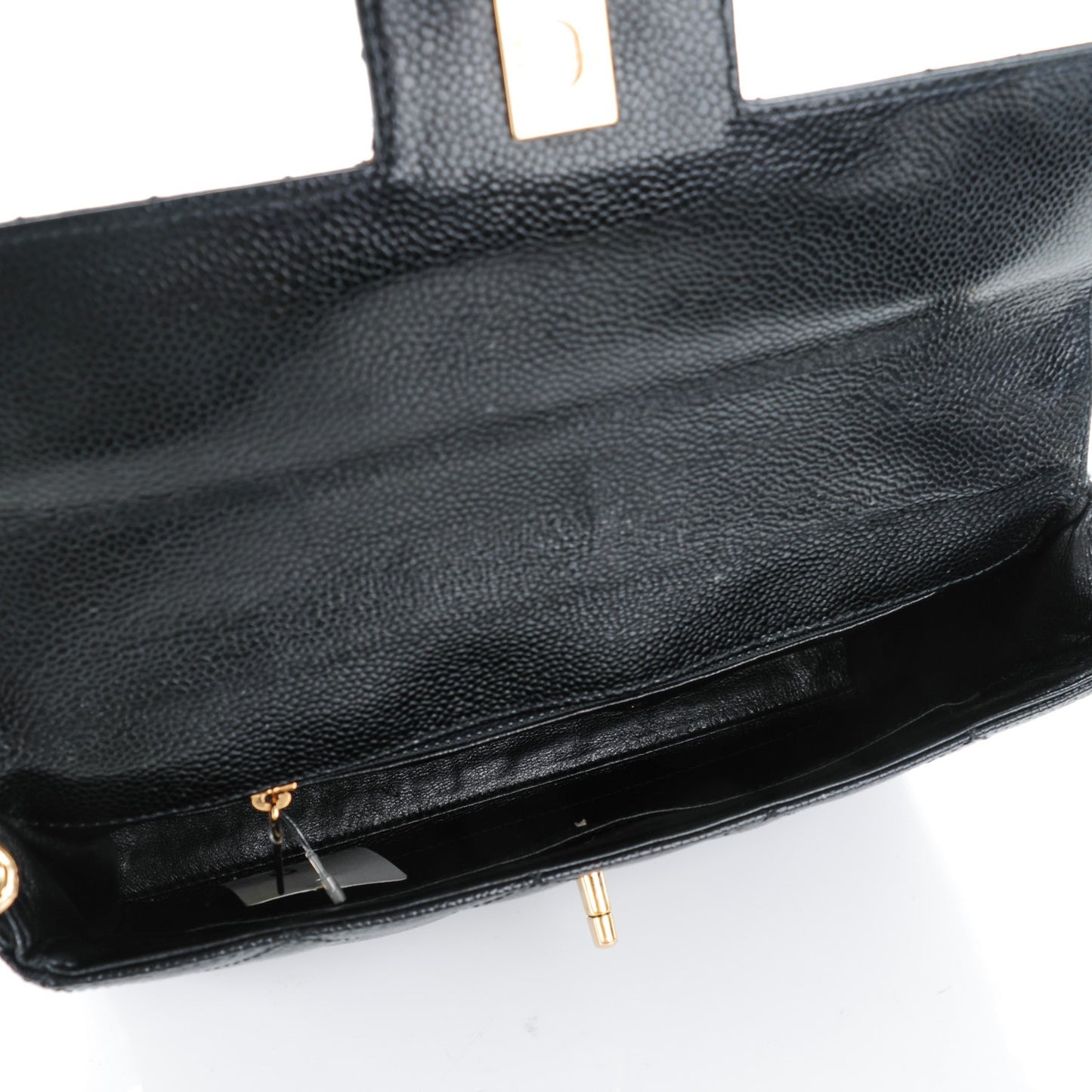 Caviar Quilted Medium Single Flap Black