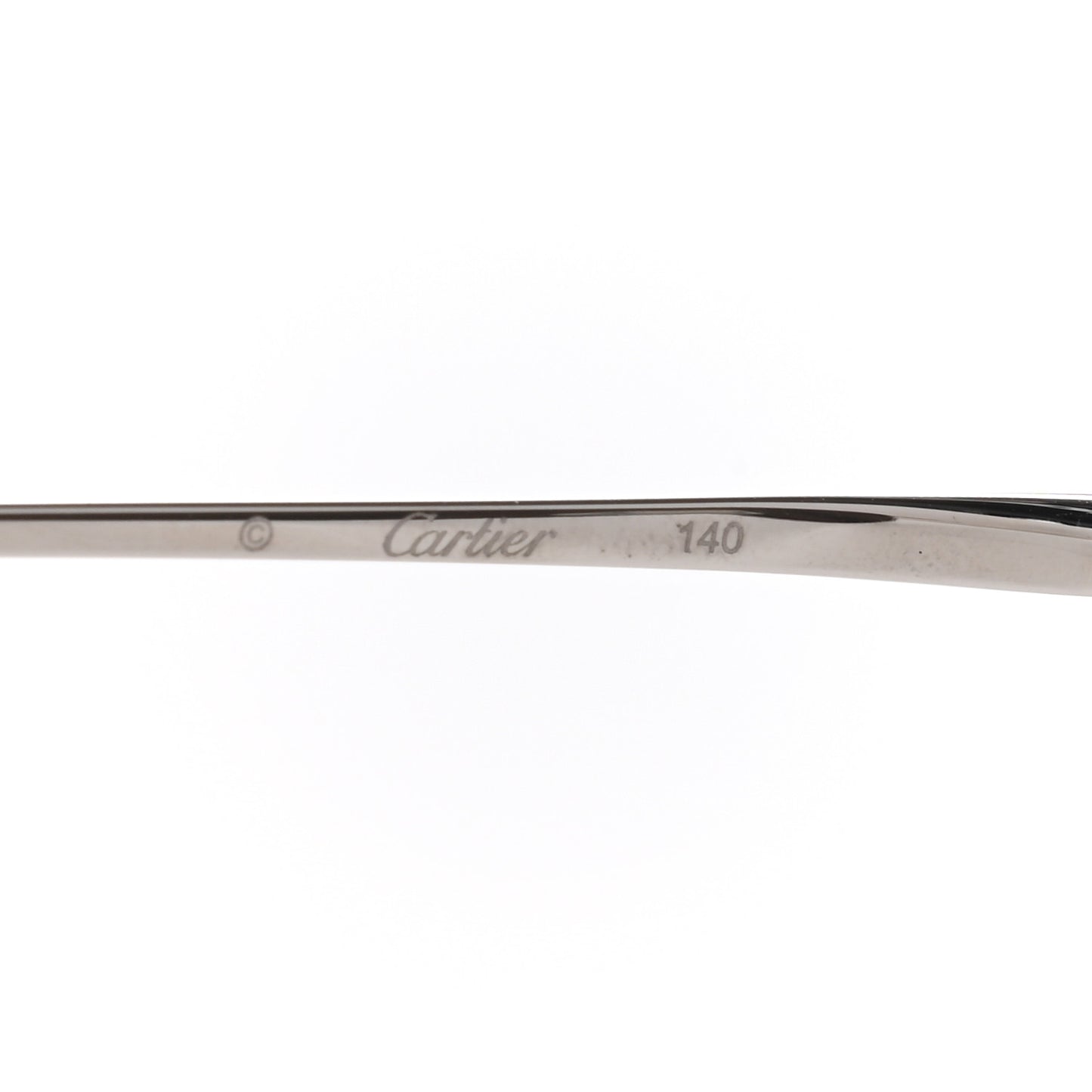 Panthere De Cartier Aviator Sunglasses Silver
