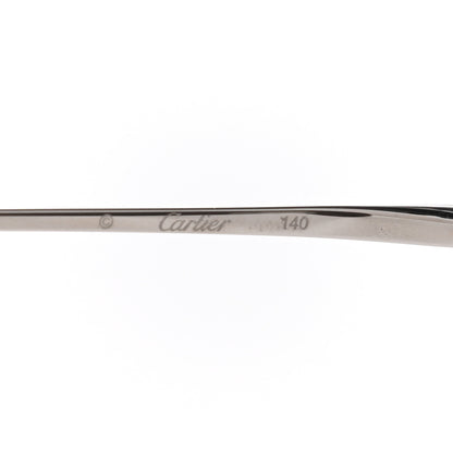 Cartier Panthere De Cartier Aviator Sunglasses Silver 6 of 9