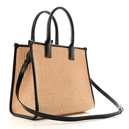 Versace Raffia Studded La Medusa Tote Beige 2 of 10