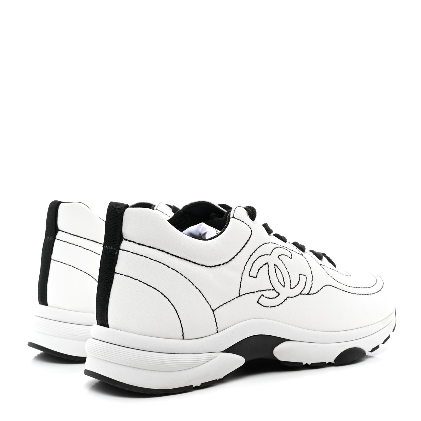 Cotton Sneakers 39 White Black