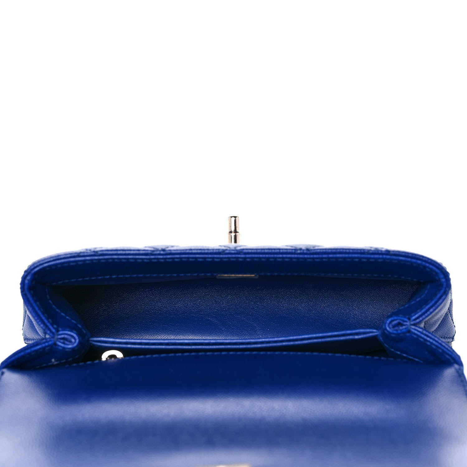 Chanel Caviar Quilted Mini Coco Handle Flap Blue 5 of 14