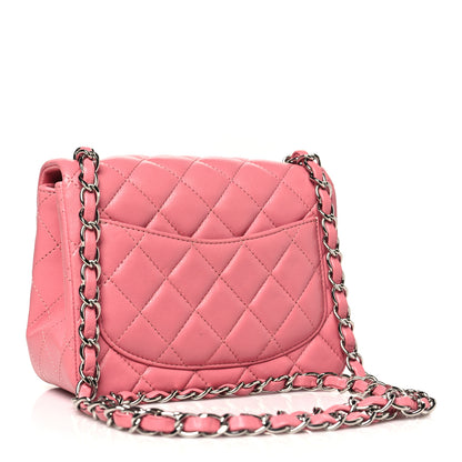 Chanel Lambskin Quilted Mini Square Flap Pink 3 of 10