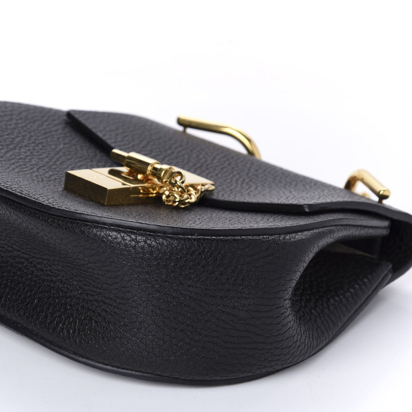 Grained Lambskin Mini Drew Shoulder Bag Black