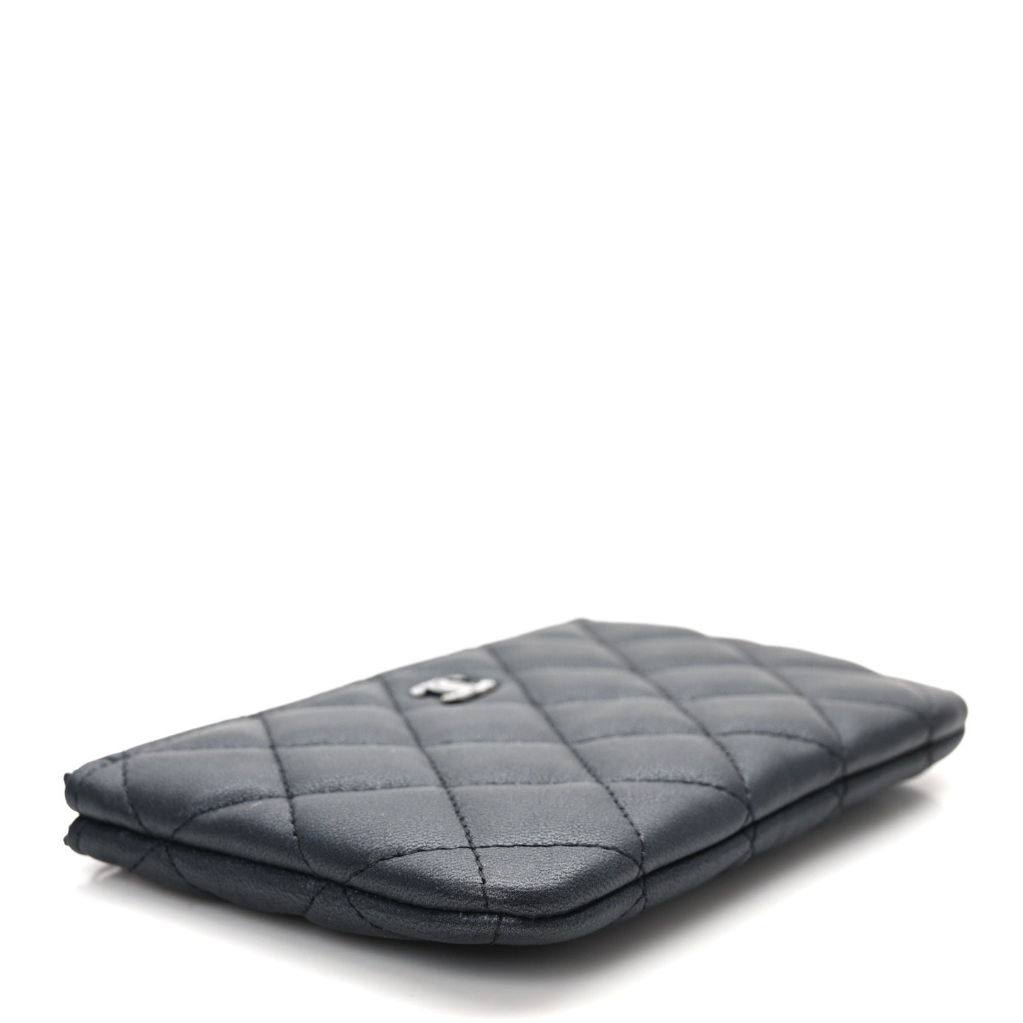 Pearly Lambskin Quilted Small Cosmetic Case So Black