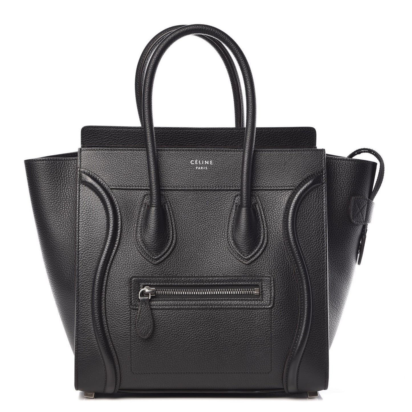Drummed Calfskin Micro Luggage Black