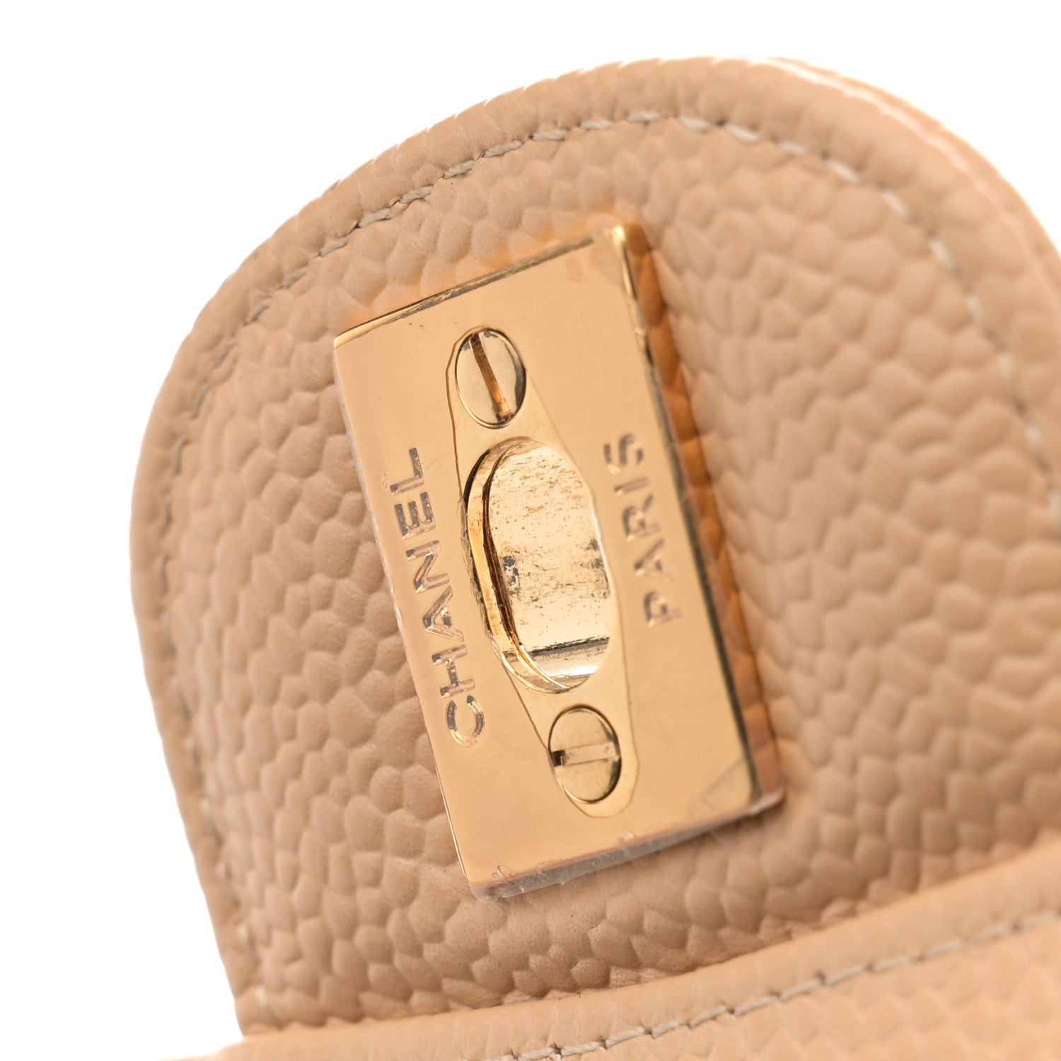 Chanel Caviar Quilted Medium Double Flap Beige 7 of 14