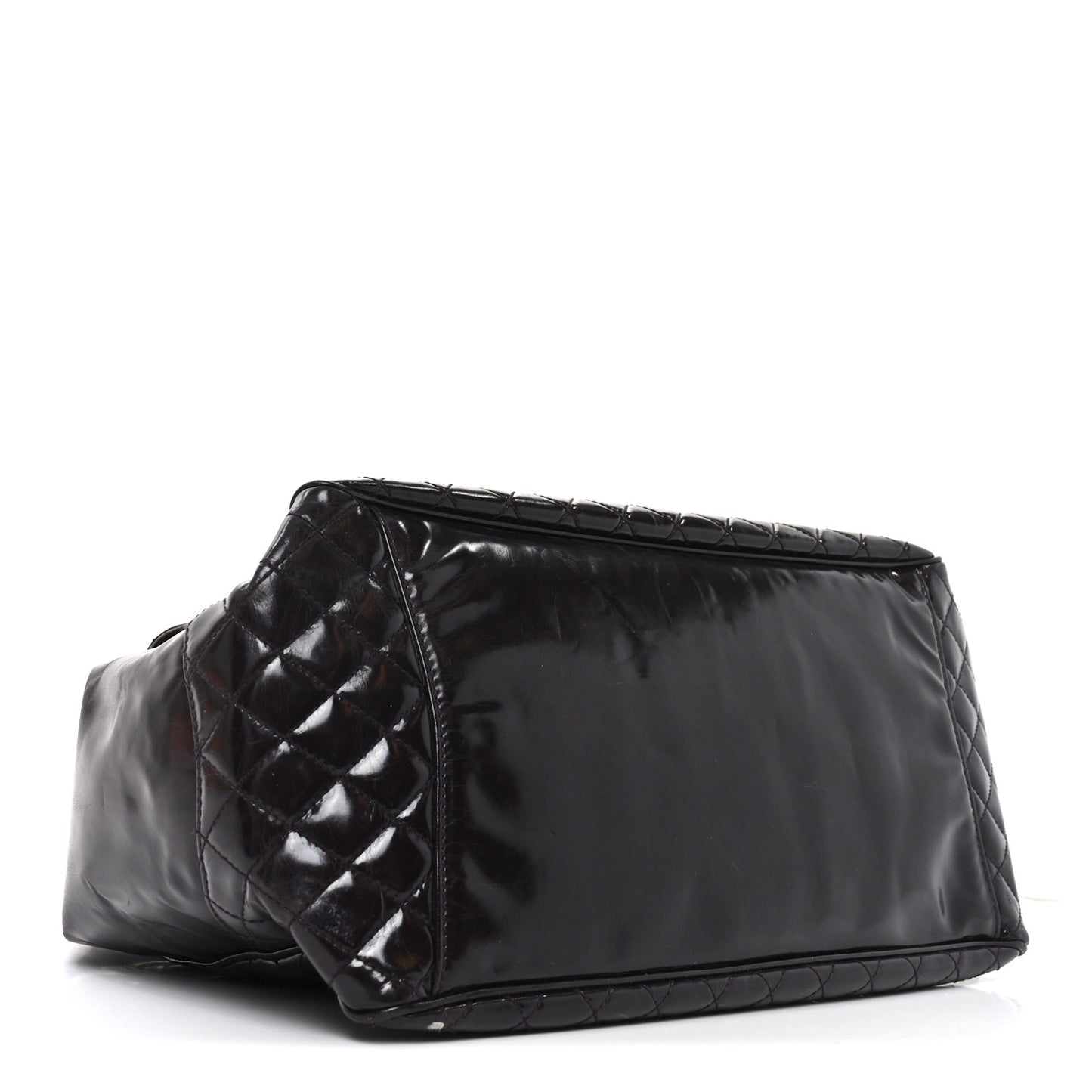 Glazed Calfskin Mademoiselle Lock Kelly Flap Bag Brown
