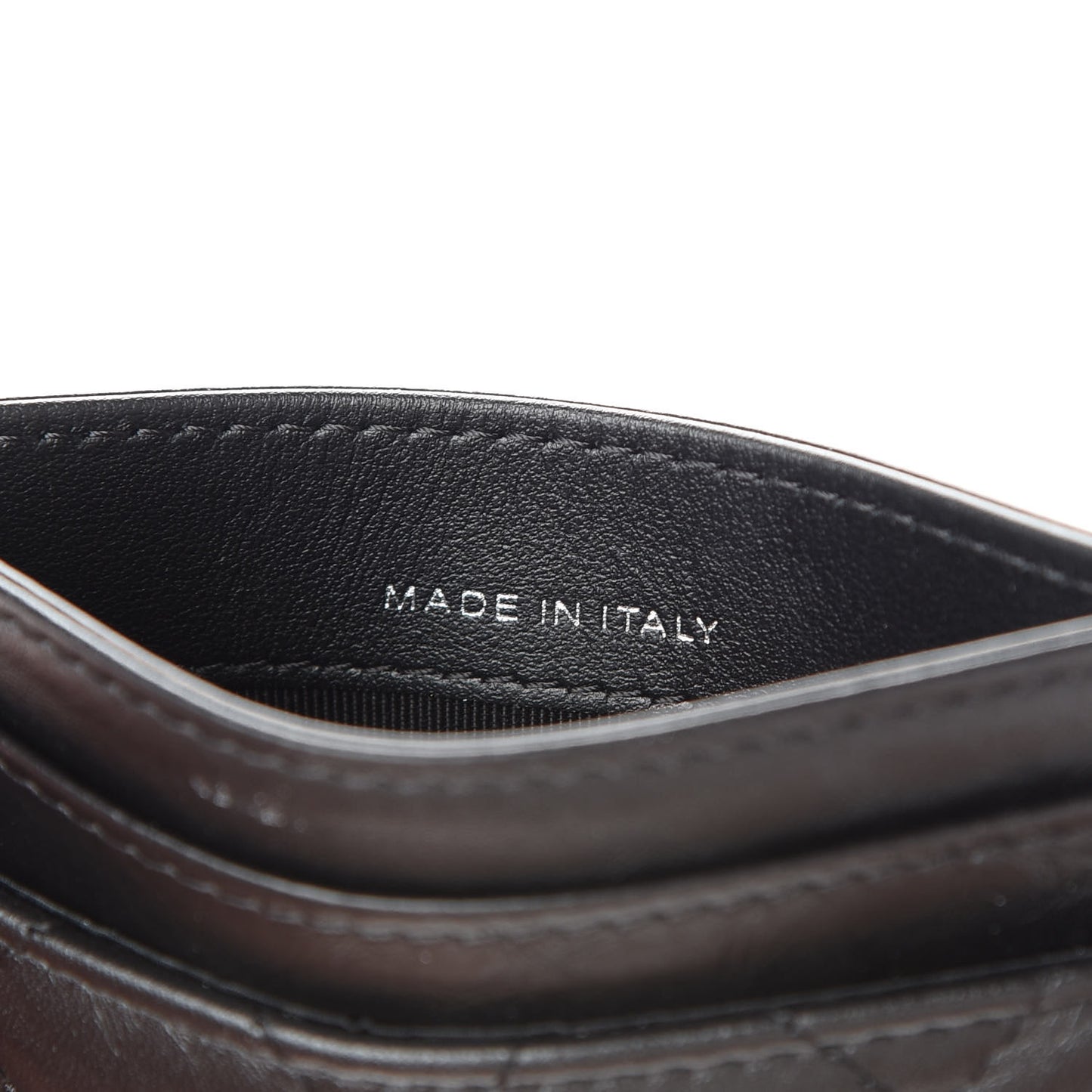 Aged Calfskin Quilted Reissue Card Holder So Black
