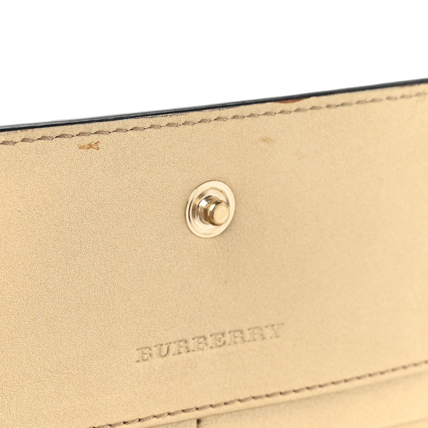 Burberry Metallic Heritage Grain Penrose Bow Continental Wallet Gold 8 of 9