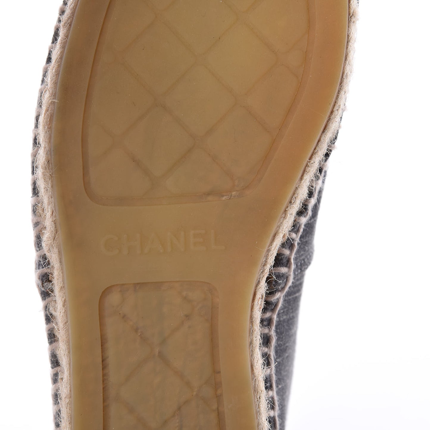 Striated Suede Espadrilles 37 Dark Grey