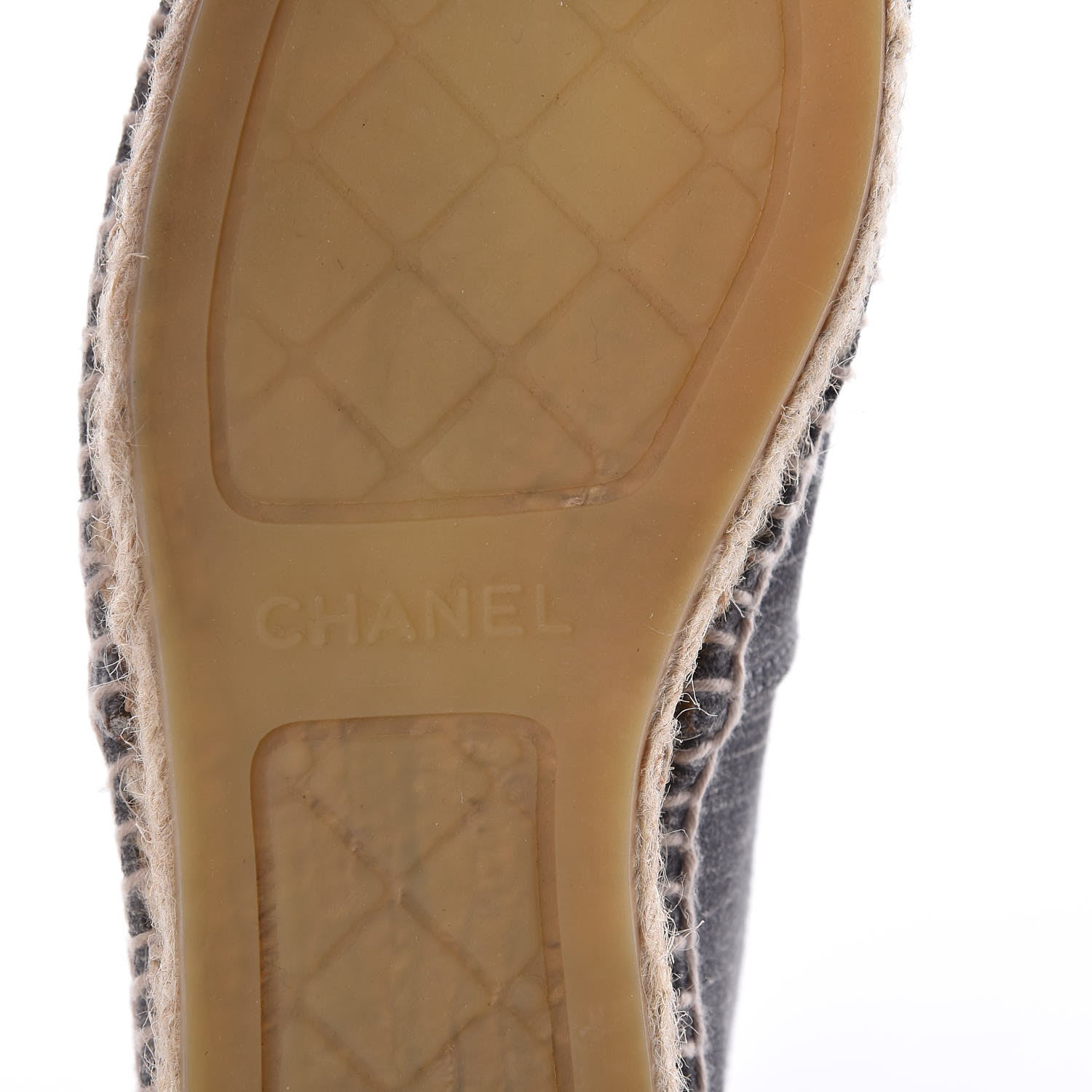 Chanel Striated Suede Espadrilles 37 Dark Grey 7 of 11