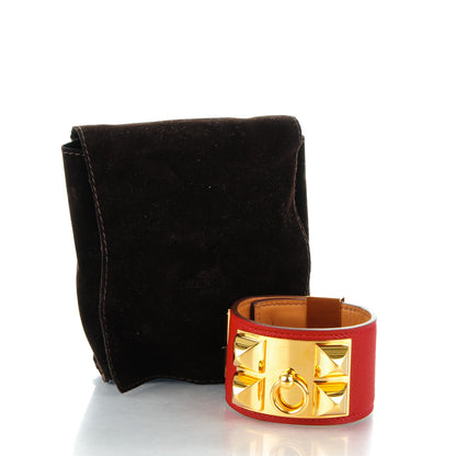 Hermes Epsom Collier De Chien CDC Bracelet S Rouge Casaque 7 of 7