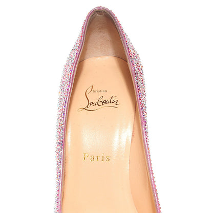 Christian Louboutin Crystal Suede Burma Daffodile Strass 160 Pumps 39 Aurora Boreale 6 of 6