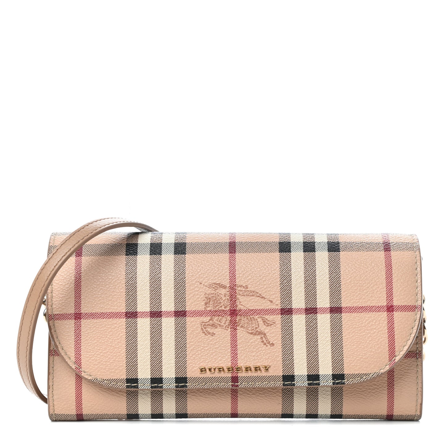 Haymarket Check Henley Wallet On Chain Mid Camel