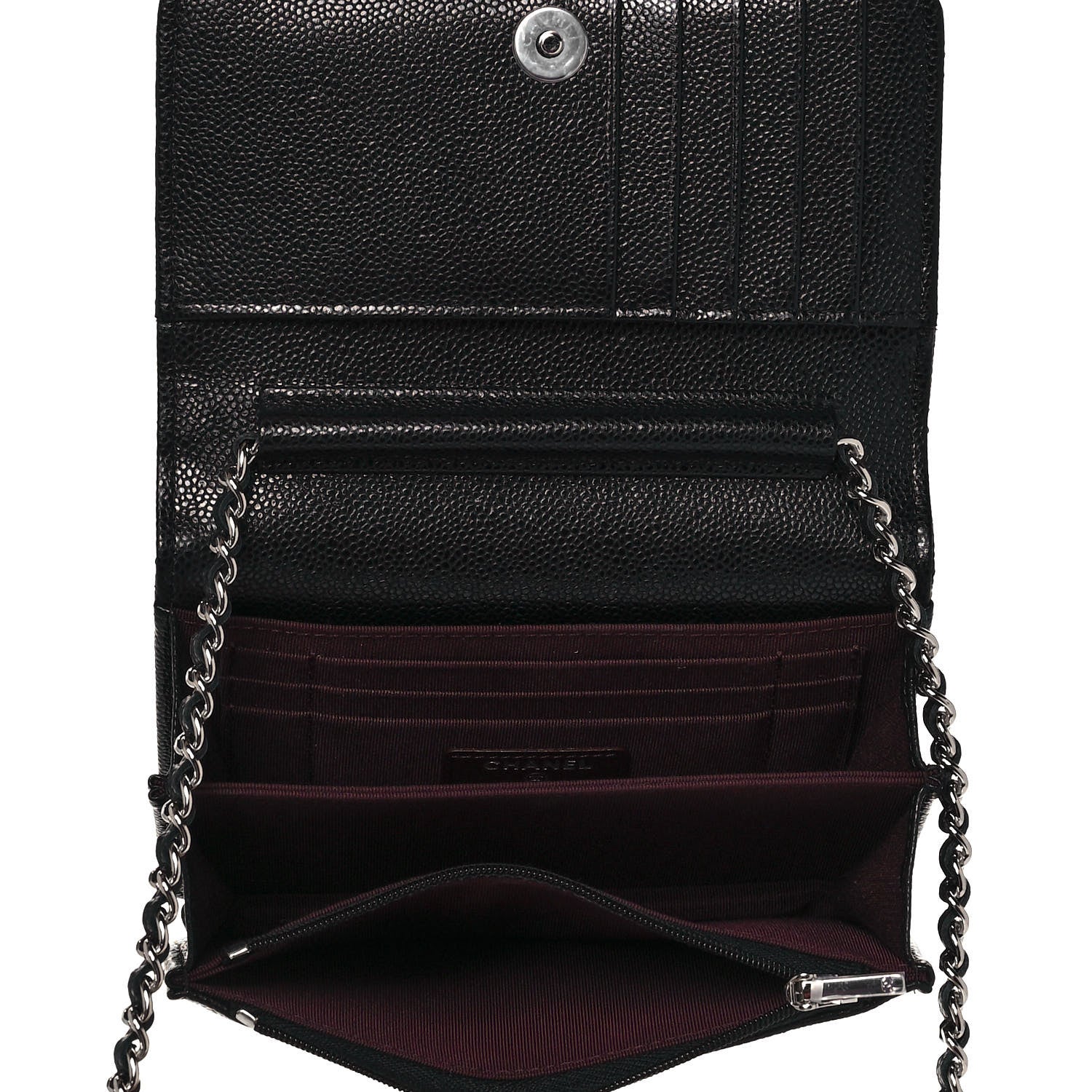 Chanel Caviar Quilted Mini Wallet On Chain WOC Black 5 of 13