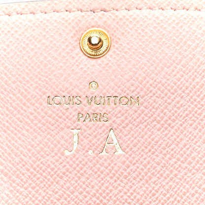 Louis Vuitton Damier Ebene Emilie Wallet Rose Ballerine 6 of 9