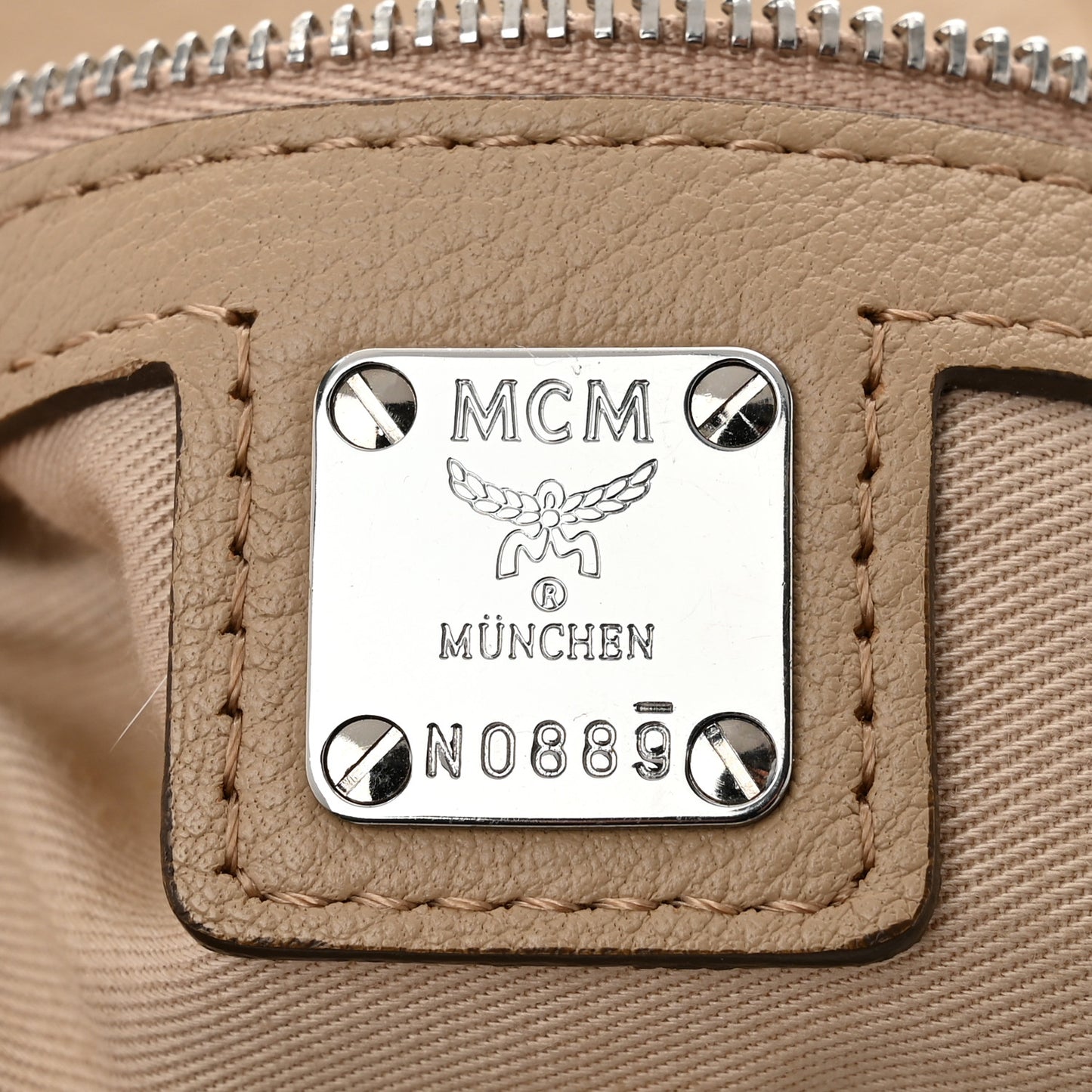 Calfskin Ottomar Monogram Klara Medium Hobo Beige