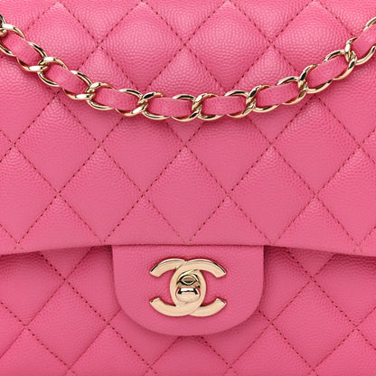 Chanel Caviar Quilted Medium Double Flap Pink 8 of 10