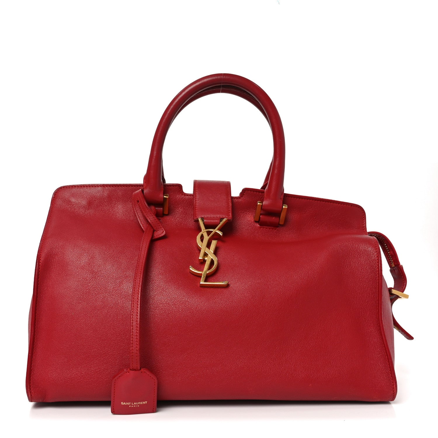 Saint Laurent Calfskin Small Monogram Cabas Lipstick Red 1 of 10