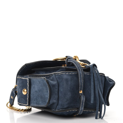 Chloe Calfskin Suede Small Jodie Camera Bag Navy 4 of 7