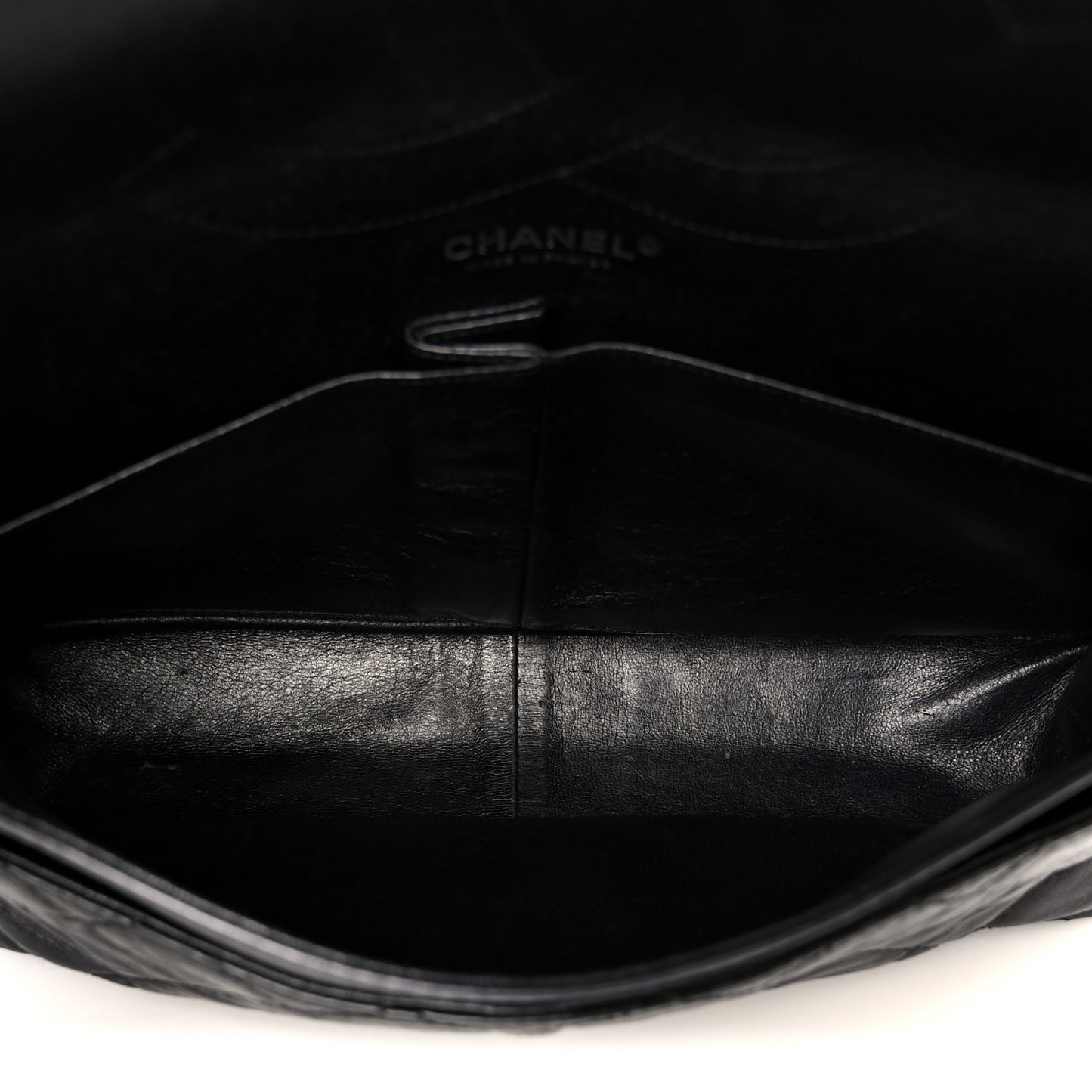 Metallic Aged Calfskin Quilted 2.55 Reissue 226 Flap So Black