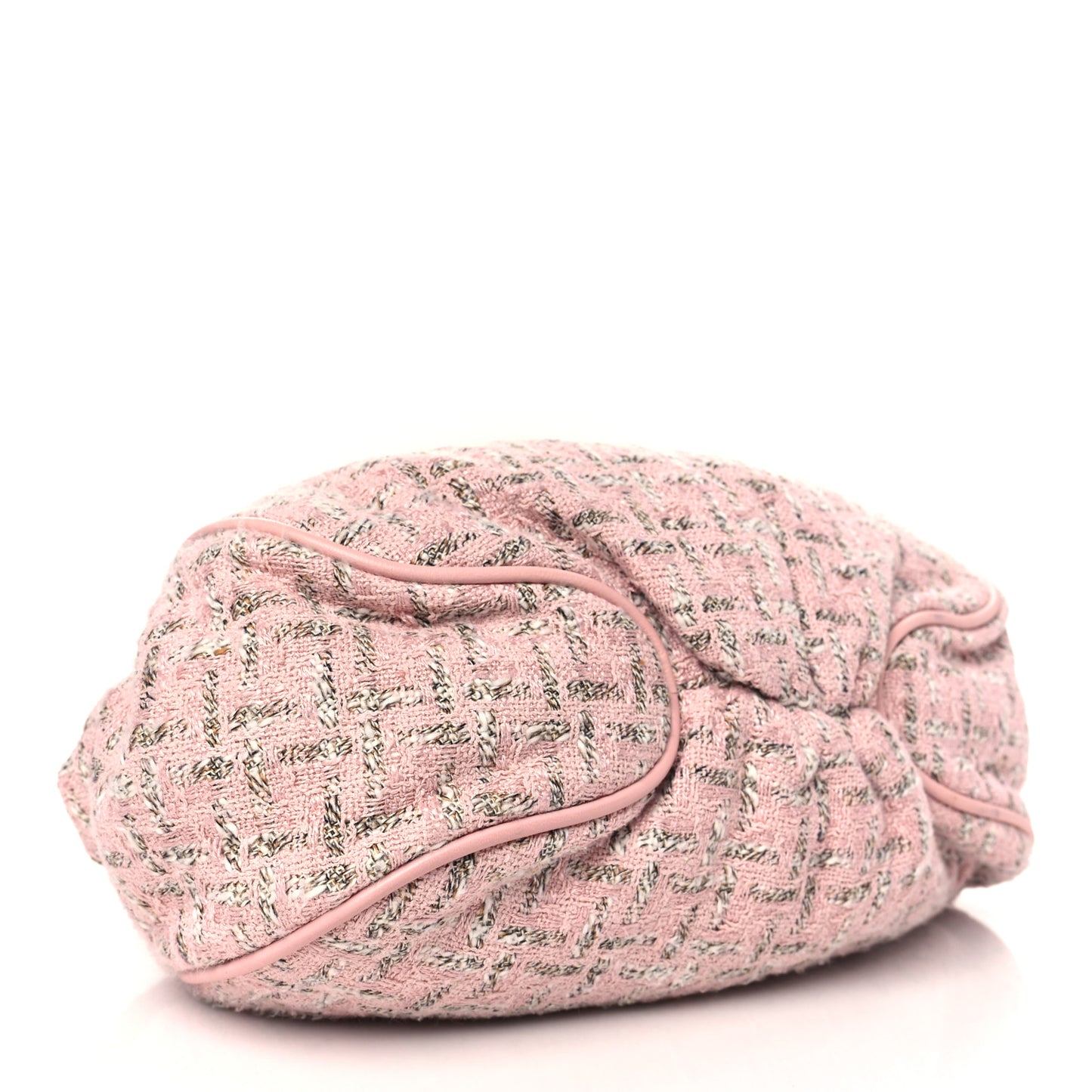 Tweed Boucle Knitting Bag Pink