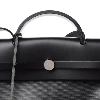 Hermes Toile H Berline Vache Hunter Herbag Zip 39 MM Black Ecru 9 of 10