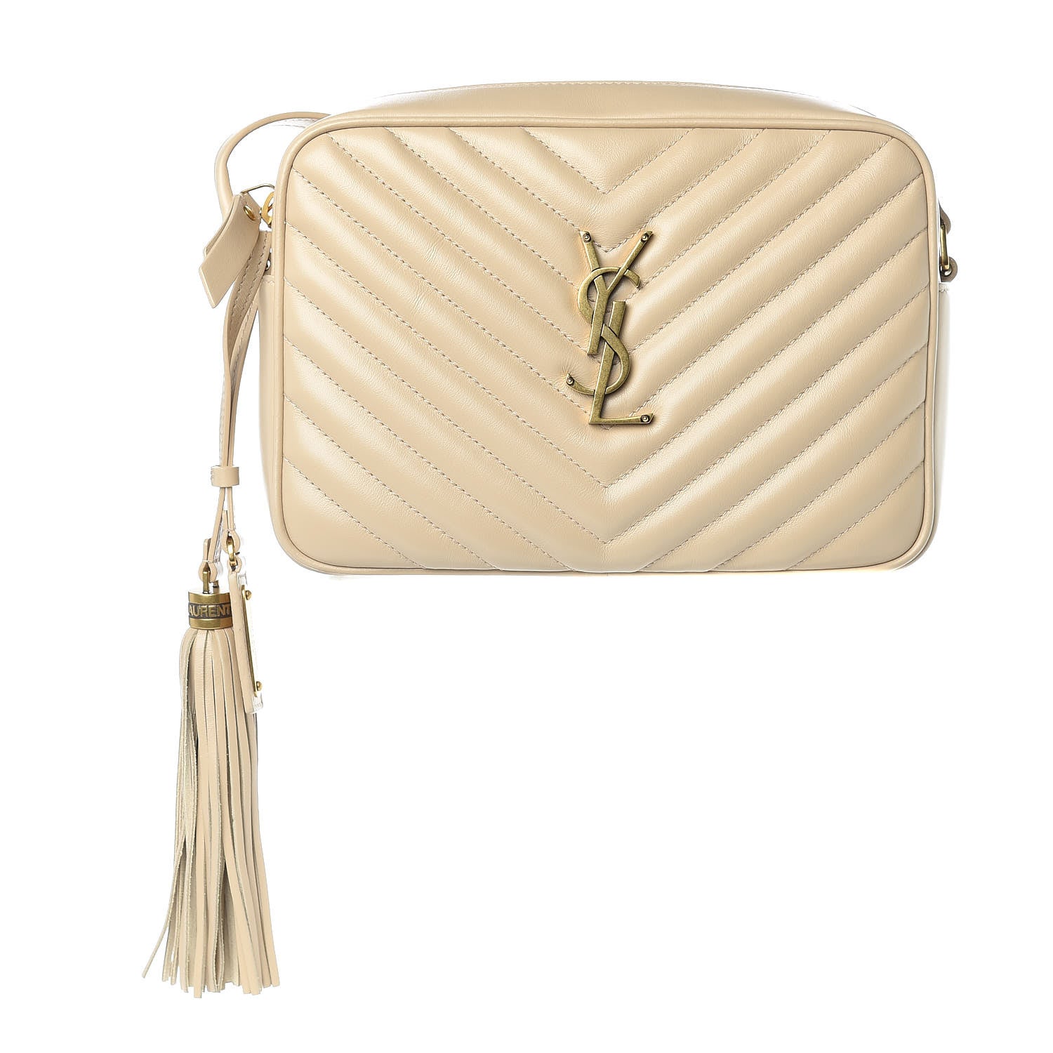 Saint Laurent Calfskin Matelasse Monogram Lou Camera Bag Nude Powder 1 of 9