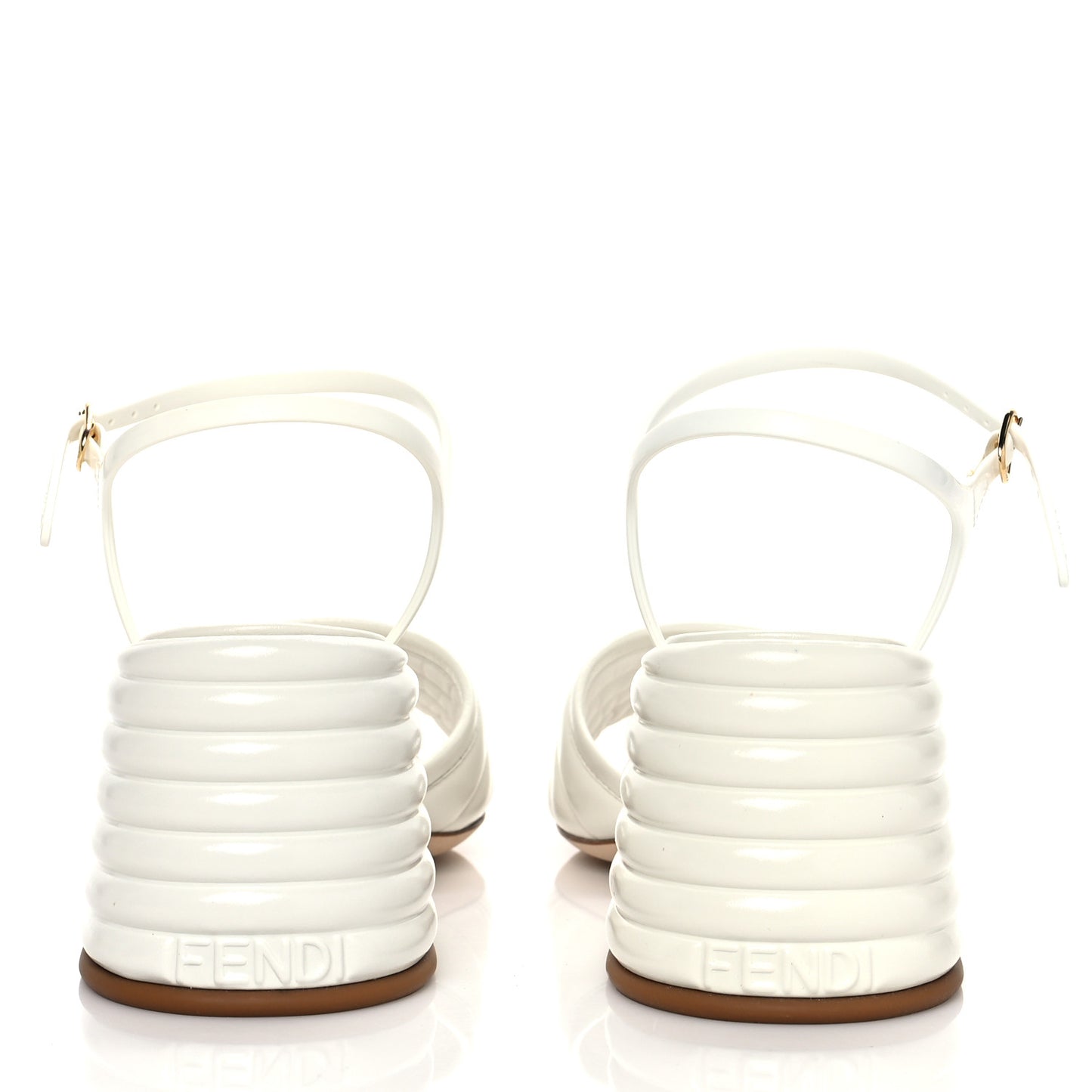Calfskin Promenade Slingback Sandals 38 White