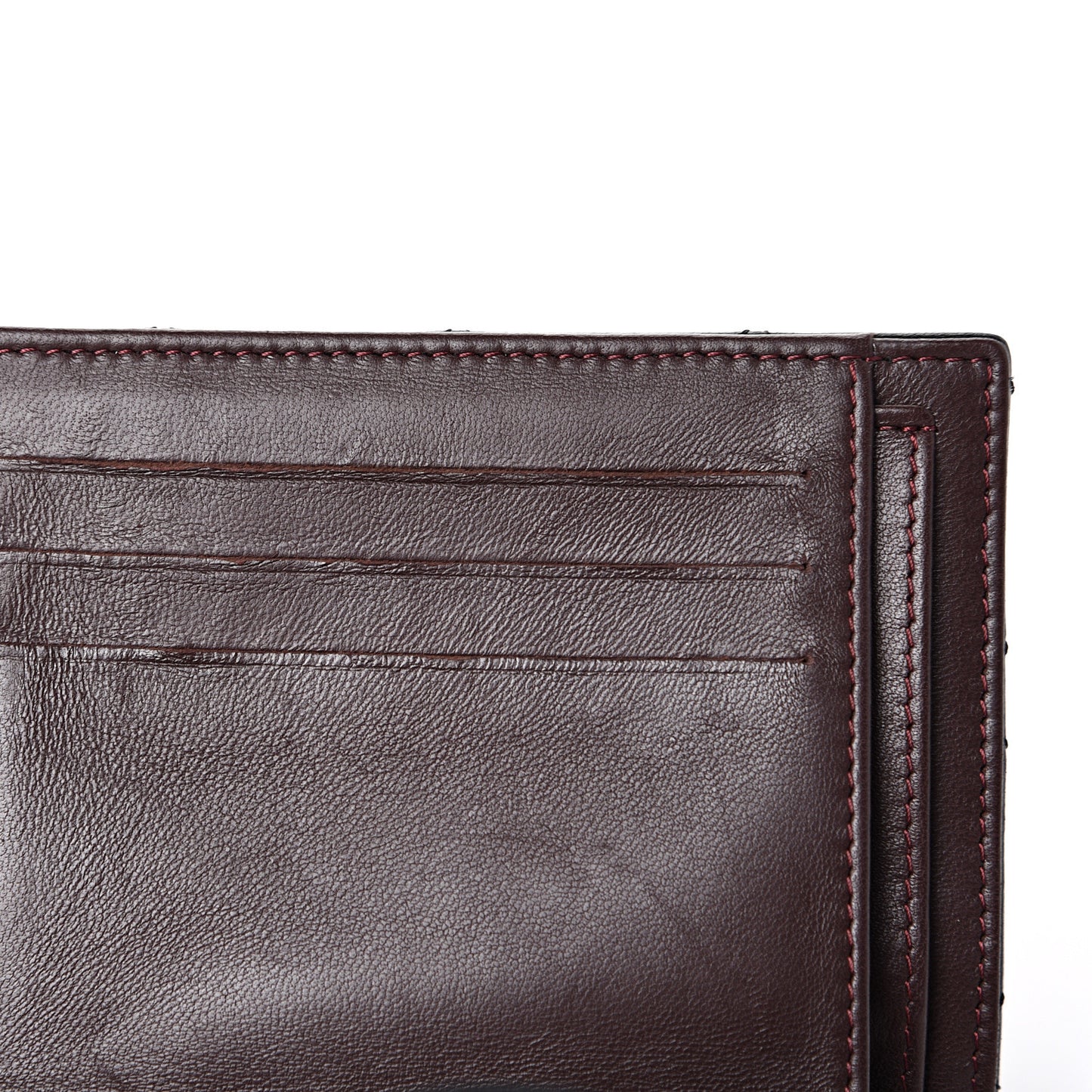 Lambskin Quilted Compact Flap Wallet Black