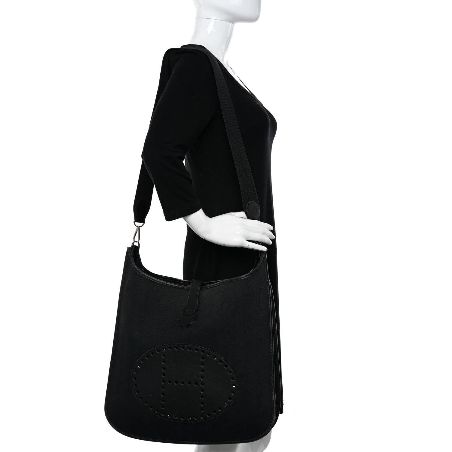 Hermes Toile Swift Evelyne TGM II Black 2 of 18
