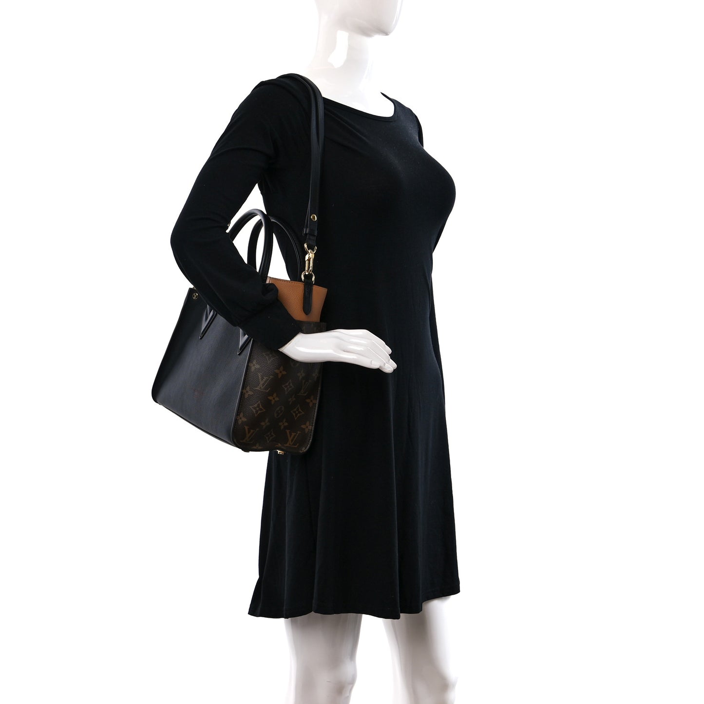 Calfskin Monogram On My Side Black