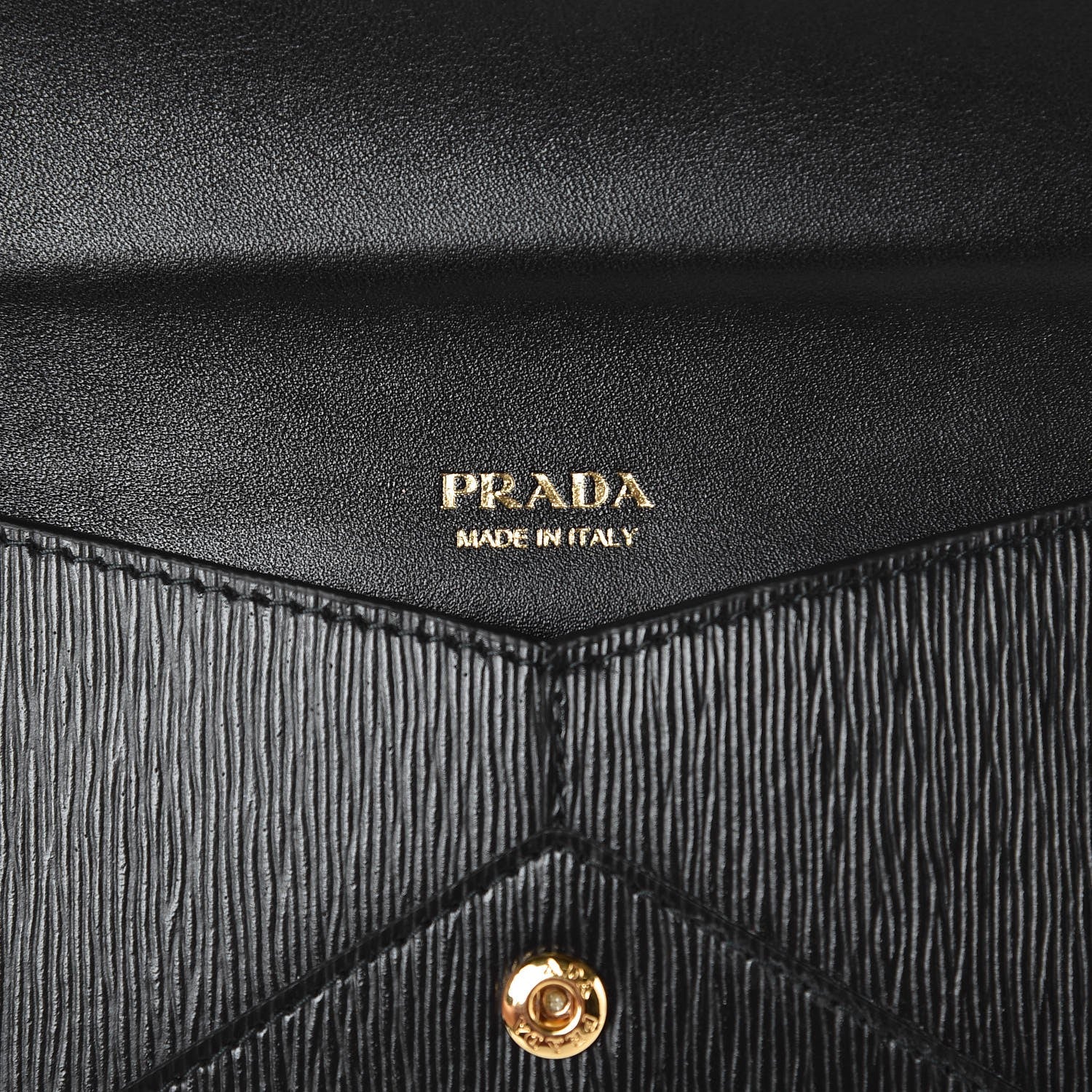 Prada Vitello Move Envelope Wallet Black 6 of 8