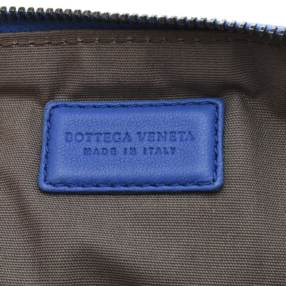 Bottega Veneta Nappa Intrecciato Snakeskin Pouch Blue 6 of 7