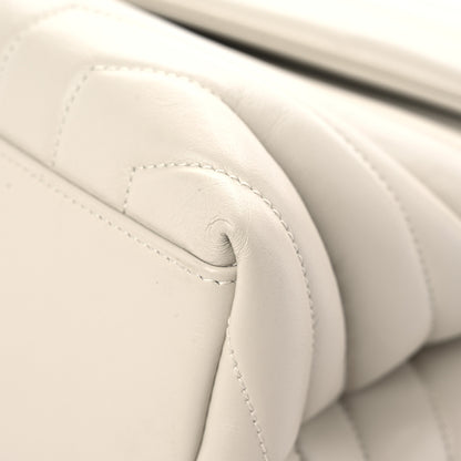 Saint Laurent Calfskin Y Quilted Monogram Medium Loulou Chain Satchel Ivory 10 of 15