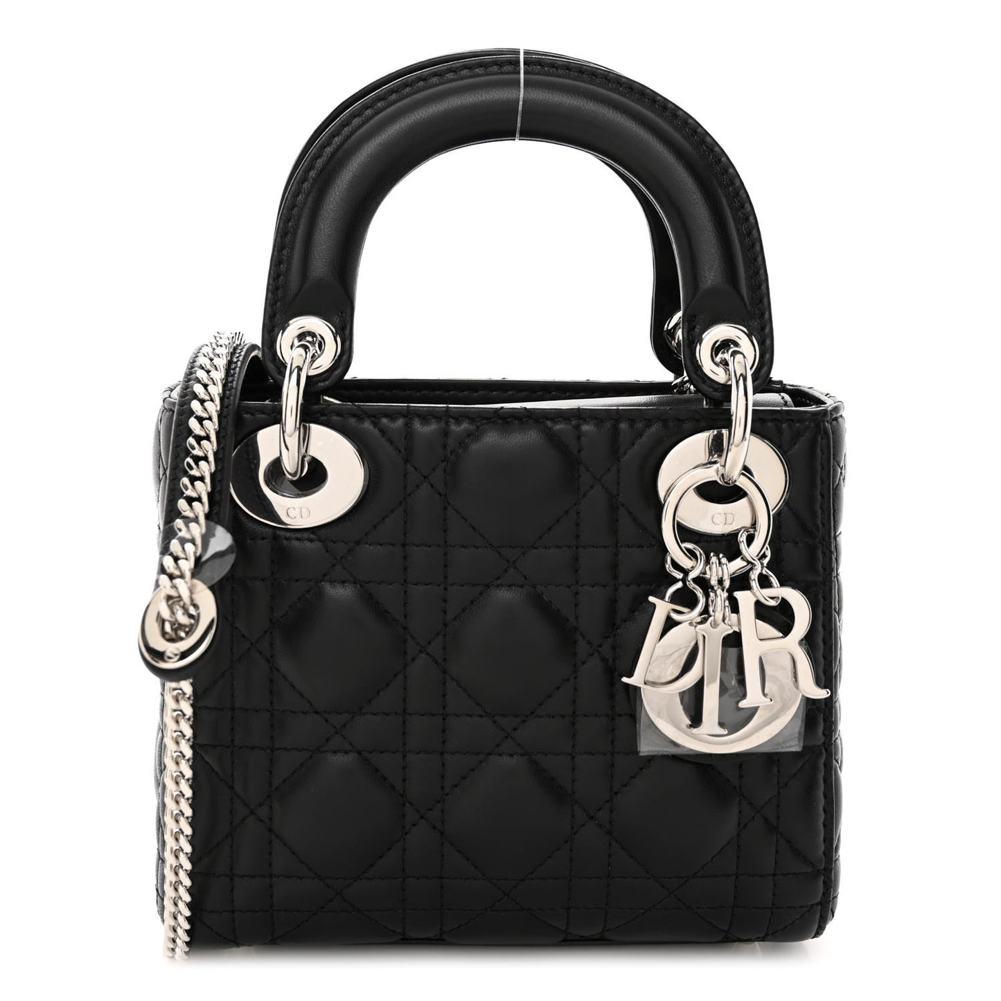 Lambskin Cannage Mini Lady Dior Black