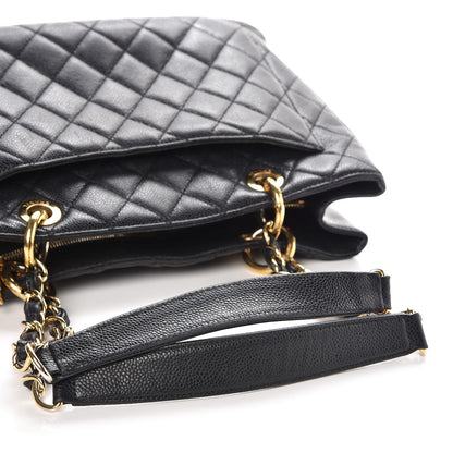 Chanel Caviar Quilted Grand Shopping Tote GST Black 9 of 16