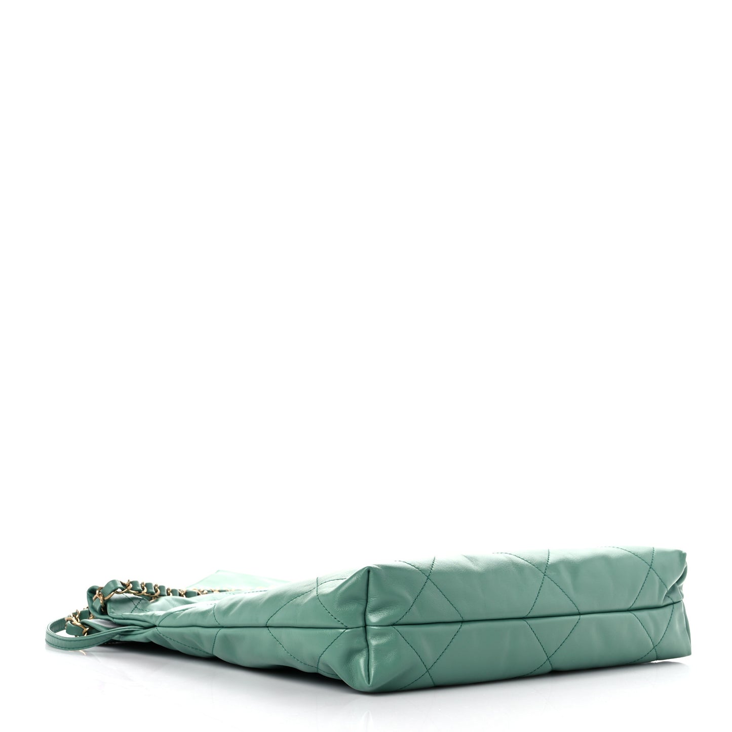 Shiny Calfskin Quilted Small Chanel 22 Green