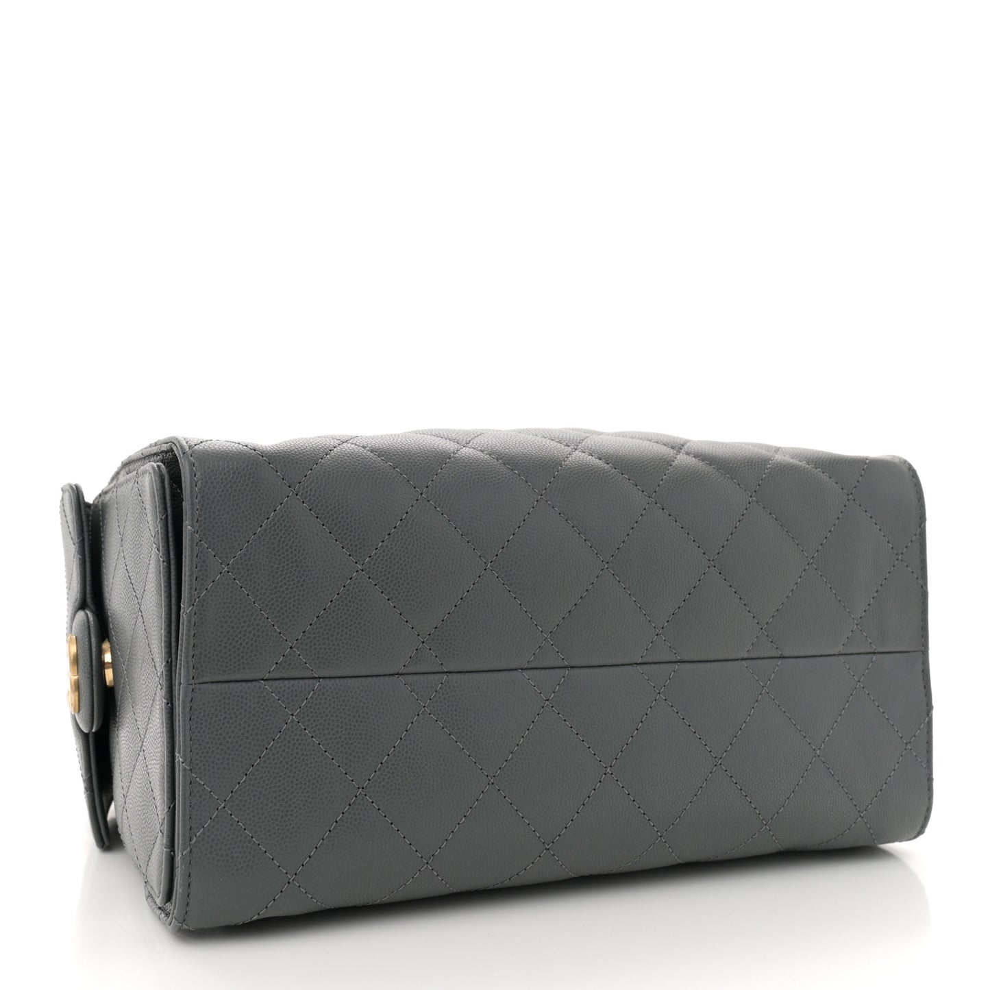 Caviar Quilted Small Chanel 25 Handbag Dark Grey