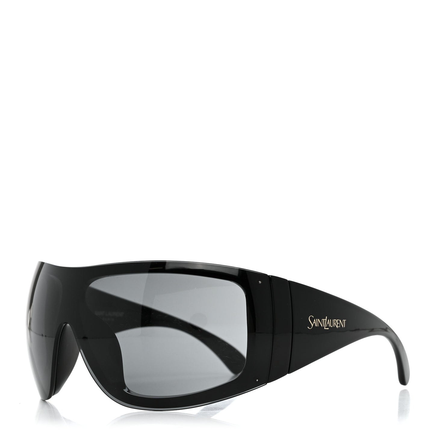 Acetate Oversized Aviator Shield SL914 Sunglasses Black