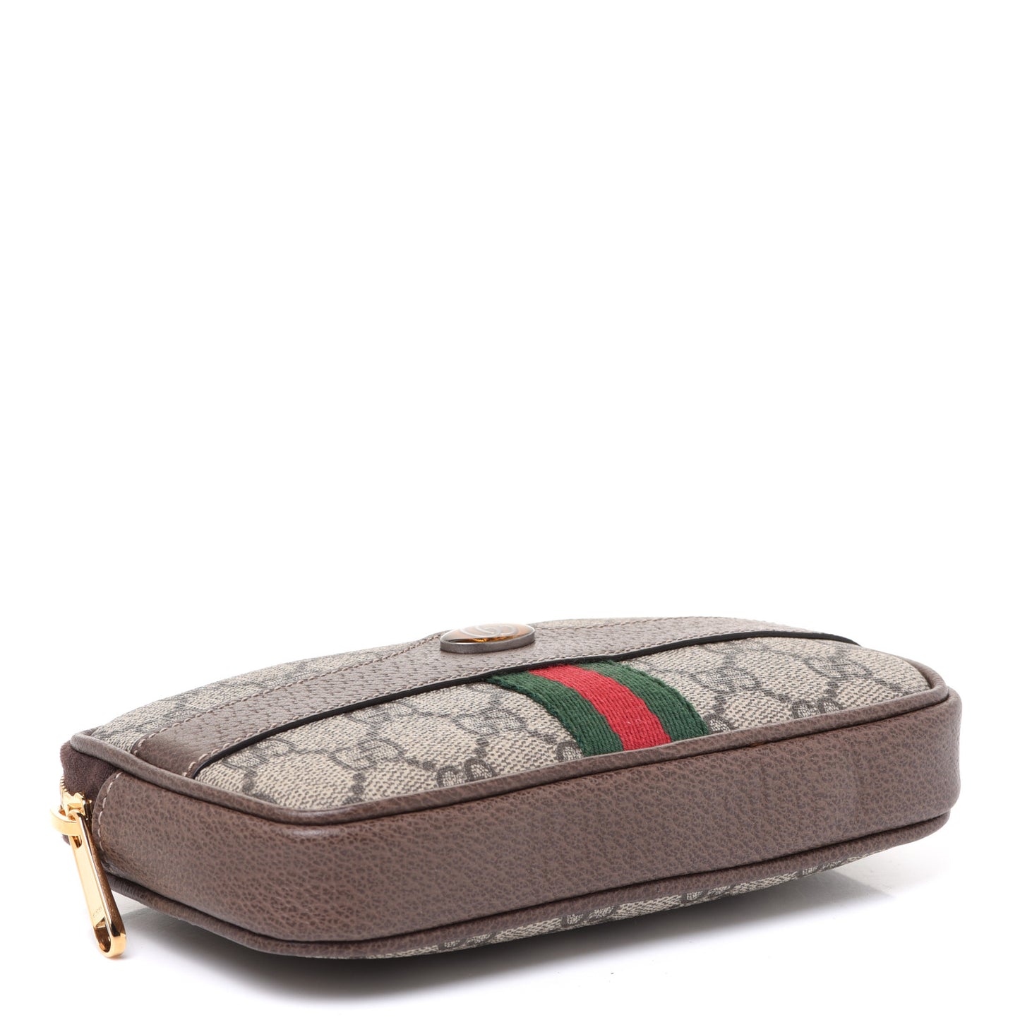 GG Supreme Monogram Web Ophidia Belted iPhone Case 95 38 Dark Brown